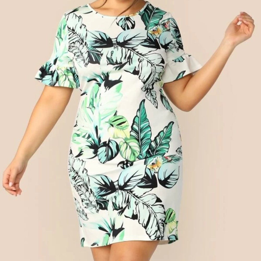 Ruffle Sleeve Dress